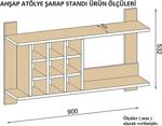 Ahşap Atölye Ahşap Dekoratif Kadehlik Ve Fincanlık Şaraplık Raf