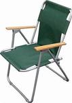 Ahşap Kollu Katlanır 2 Adet Kamp Sandalyesi +1 Adet Katlanır 45 x 60 Masa Set - Yeşil