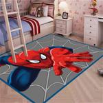 Ahsen Halı Örümcek Adam Spiderman Figürlü Kaymaz Taban Çocuk Halısı - 100 x 160 cm - Mavi - Kırmızı