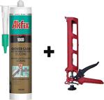 Akfix 100D Beyaz Duşakabin Silikonu 310 Ml + Silikon Tabancası