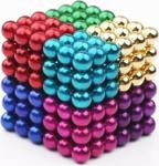 Aksh Karışık Renkli 8 Renk Manyetik Toplar Neodyum Mıknatıs Bilye 216 Adet 5 Mm Neo Cube Neodymium