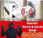 ALARMLI Pvc Kapı Pencere Çocuk Emniyet ve Hırsız Güvenlik Kilidi