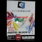 Alex Schoeller 35X50-220 Gr Dokulu Pastel Fon Blok Spralli Siyah