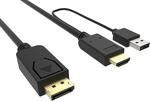 Alfais 4413 Hdmi To Displayport Çevirici Dönüştürücü Adaptör Monitör Kablosu 2 M