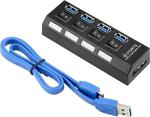 Alfais 4579 4 Port Usb 3.0 Hub Çoğaltıcı Switch Splitter Çoklama