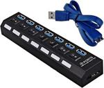 Alfais 4581 7 Port Usb 3.0 Hub Çoklayıcı Çoğaltıcı Switch