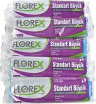 Alflorex Florex Standart Büyük Mavi Çöp Poşeti 65 X 80 Cm 5Rulo