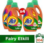 Alo Platinum Fairy Etkili Renkliler 1.69 Lt 26 Yıkama 4'Lü Sıvı Deterjan