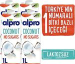 Alpro 1 Lt 4'Lü Paket Şekersiz Hindistan Cevizi Sütü