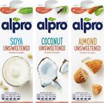 Alpro Şekersiz Badem, Hindistan Cevizi, Soya Süt 3 Lü