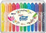 Amos Silky Gel Crayon Jel Tipi Üçü Bir Arada Boya 12 Renk