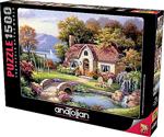 Anatolian 1500 Parça Puzzle Çiçekli Ev