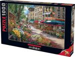 Anatolian Puzzle 3106 Paris Çiçek Pazarı 1000 Parça Puzzle - Beyaz