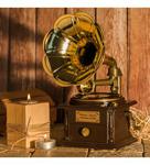 Anneye Hediye Nostaljik Gramofon Görünümlü Müzik Kutusu