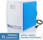 Aquaflo 11 Aşamalı Pompalı 12 Lt Metal Tanklı Kapalı Kasa Su Arıtma Cihazı (Mkp11-M-S)