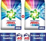 Ariel Febreze Etkili Renkliler Özel 12 Kg Aqua Pudra Toz Çamaşır Deterjanı ( 6Kg X 2 )