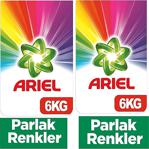 Ariel Matik Parlak Renkler 6 Kg 2'Li Paket Renkliler Için Toz Deterjan