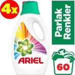 Ariel Parlak Renkler 0,97 lt 15 Yıkama 4'lü Renkliler için Sıvı Deterjan