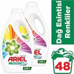 Ariel Parlak Renkler 1.56 Lt 24 Yıkama 2'Li Renkliler Için Sıvı Deterjan