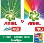 Ariel Parlak Renkler 7 kg + Dağ Esintisi 4 kg Toz Çamaşır Deterjanı