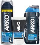 Arko Men Tıraş Jeli Cool 200Ml Ve Tıraş Sonrası Krem 50Ml Ve Tıraş Kolonyası Cool 250Ml