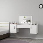 Arnetti̇ Mercan Makyaj Masası Beyaz 38,6X100X35,5Cm Aynalı Dolaplı Özel Tasarım Kolay Kurulum