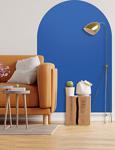 Artikel Yapışkanlı Dekoratif Duvar Folyosu Duvar Sticker Parlak Mavi Bohem Oval 110X180Cm