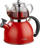 Aryıldız Kettle Mania Kırmızı 6 Parça Düdüklü Çaydanlık