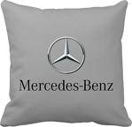 Asr Mercedes Benz Logo Saten Araç Yastığı Gri Ve Ahşap Anahtarlık