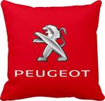 Asr Peugeot Pejo Logo Saten Araç Yastığı Kırmızı Ve Ahşap Anahtarlık