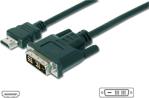 Assmann Hdmi - Dvi-D Adaptör Kablosu, Hdmi Tip A Erkek - Dvi-D (18+1) Erkek, 2 Metre, Hdmi 1.3, Ul, Siyah Re