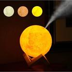 Ateştech Hava Nemlendirici Buhar Makinesi 3 Farklı Renk Işık Hn-107 Ay Modeli 3D Moon