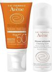 Avene Solaire Anti-Age Spf 50+ 50 Ml + Mousse Nettoyante 50 Ml Yaşlanma Karşıtı Güneş Bakım Seti Seti