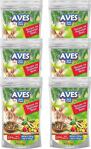 Aves Kemirgen Tavşan Hamster Ginepig Yemi 750 Gr X 6 Adet