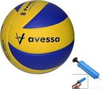 Avessa Vl400 Voleybol Topu 8 Panel Sarı Mavi 5 Numara Voleybol Topu + Top Pompası