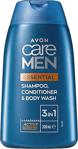 Avon Care Men Essential 3'Ü 1 Arada Şampuan, Saç Kremi Ve Vücut Şampuanı 200 Ml