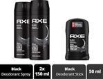 Axe Black Erkek Deodorant Sprey 150 Ml X2 + Stick 50 Ml