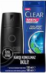 Axe Erkek Deodorant Sprey Black 150 ml + Clear Men Şampuan Cool Sport Menthol 180 ml