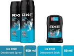 Axe Ice Chill Erkek Deodorant Sprey 150 Ml X2 + Stick 50 Ml