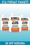 Axwell Sun Care Cream Güneş Kremi Yüksek Koruma 30 Spf 100Ml 3 Lü Fırsat Seti