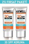 Axwell Sun Care Cream Güneş Kremi Yüksek Koruma 30 Spf 50Ml 2 Li Fırsat Seti