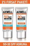 Axwell Sun Care Cream Leke Karşıtı Güneş Kremi Çok Yüksek Koruma 50+ Spf 50Ml + 30 Spf 50 Fırsat Seti