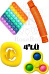 Ayver Fidget Set Stres Giderici Set Popit Snapperz Pop It Stres Çarkı Pop Tubes