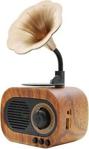 B5 Nostaljik Mini Radyo Bluetooth Ahşap Gramofon Görünümlü Usb/Sd