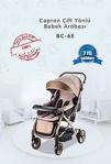 Baby Care Bc-65 Capron Çift Yönlü Bebek Arabası Puset Bej ( J )