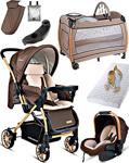 Baby Home 790 Urbo Travel Sistem Bebek Arabası + 600 Oyun Parkı Park Yatak Gold-kahve