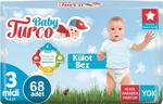 Baby Turco 3 Numara Midi 34'lü 2 Paket Külot Bez