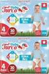 Baby Turco 4 Numara Maxi 30'lu 2 Paket Külot Bez