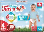 Baby Turco 4 Numara Maxi 30'lu 5 Paket Külot Bez