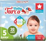 Baby Turco 5 Numara Junior 32'li Jumbo Paket Bebek Bezi
